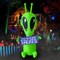 4 FT Halloween Inflatable Alien with Banner Decoration, Built-in LED